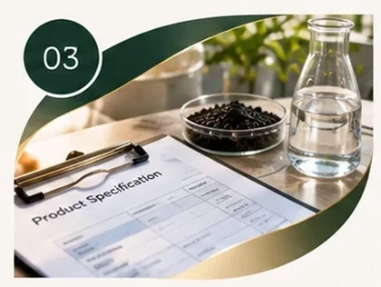 A product specification with both samples, 03
